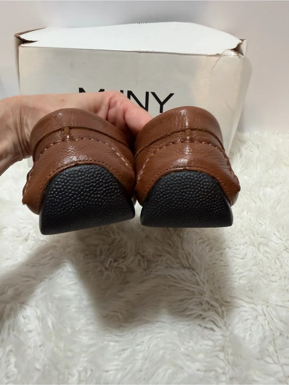 Marc Joseph Monaco Cognac Grainy 9.5 Brown leather loafers NEW